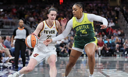 Caitlin Clark & Victoria Vivians Have Intense Moment During WNBA Game