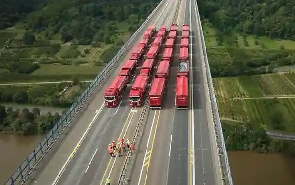 Germany Parks 24 Trucks On 50-year-old Bridge To Test How Much It Could Still Withstand