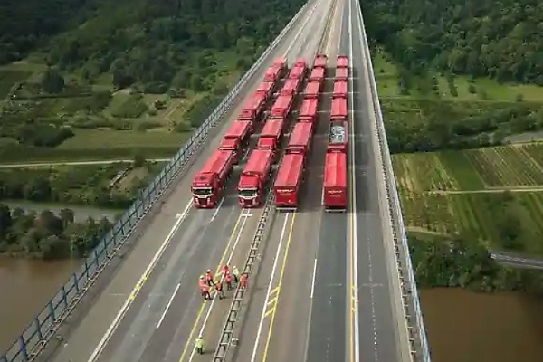 Germany Parks 24 Trucks On 50-year-old Bridge To Test How Much It Could Still Withstand