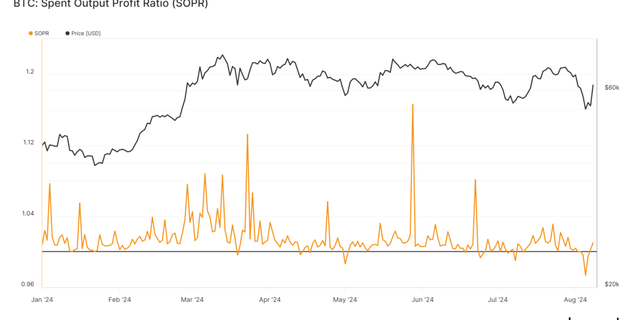 Bitcoin’s Spent Output Profit Ratio shows volatility amid post-halving corrections