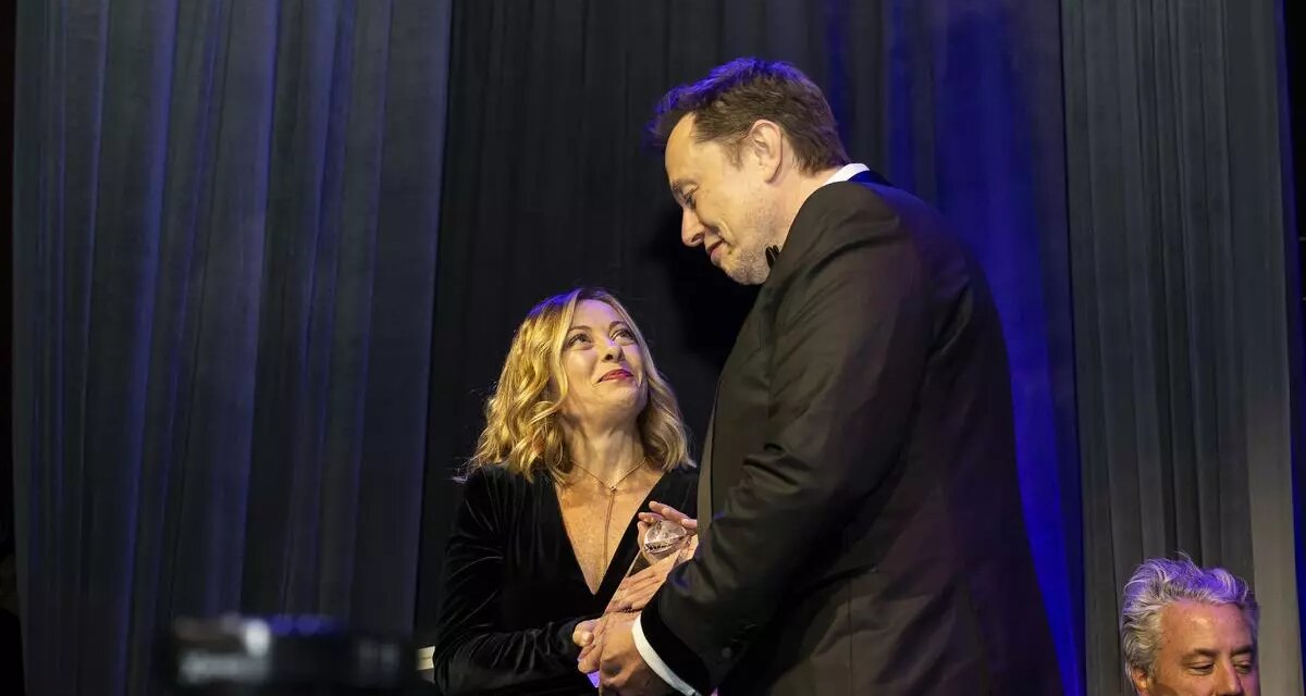 Musk calls Italy’s Meloni ‘authentic, honest’ at awards gala