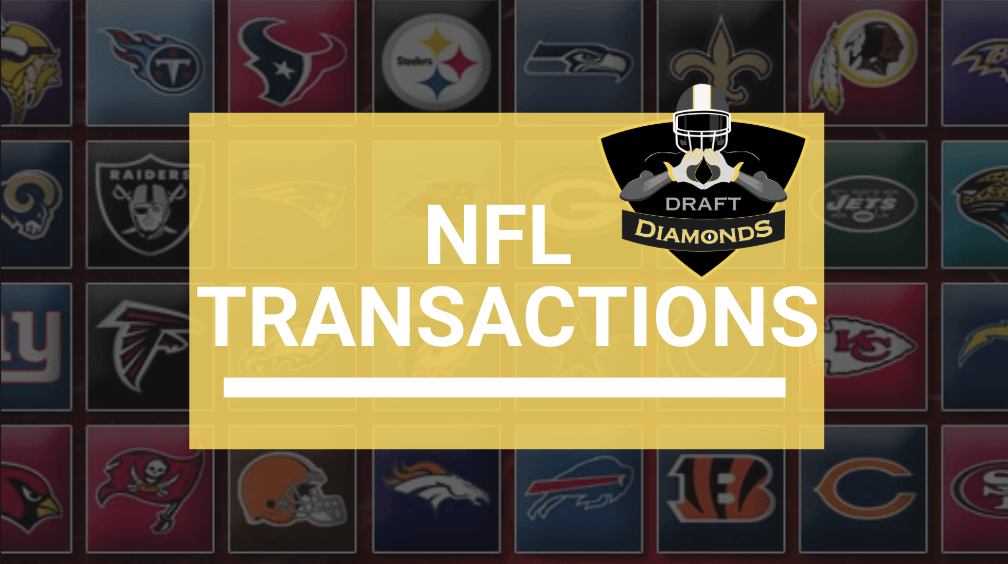 NFL Transactions for November 1, 2024 | Presented by NFL Draft Diamonds