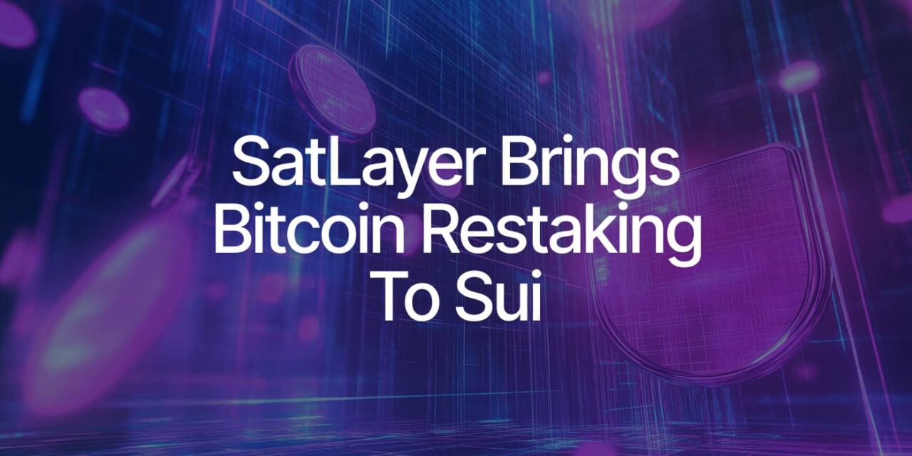 SatLayer Bitcoin Restaking Integration Set to Ignite BTCfi on Sui