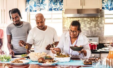 What a family meal looks like in the Grenadines